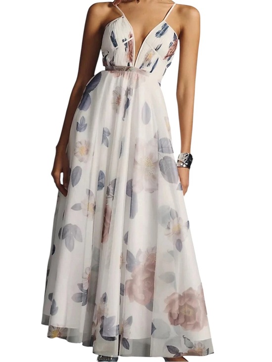 Anthropologie Dresses & Skirts - Anthropologie Geisha Designs V-Neck Corset Tulle Dress in Womens Size Medium M
